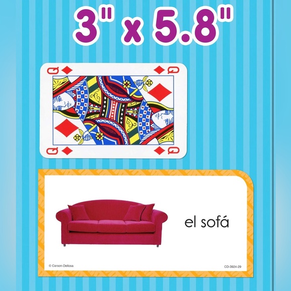 Carson Dellosa 104 Spanish Flash Cards for Kids - Picture 5 of 8